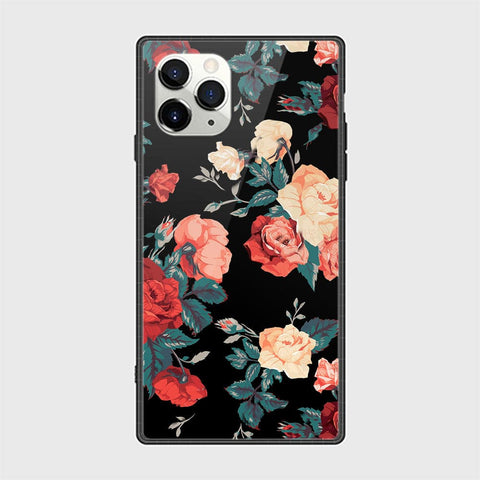 iPhone 11 Pro Cover - Floral Series 2 - HQ Ultra Shine Premium Infinity Glass Soft Silicon Borders Casee