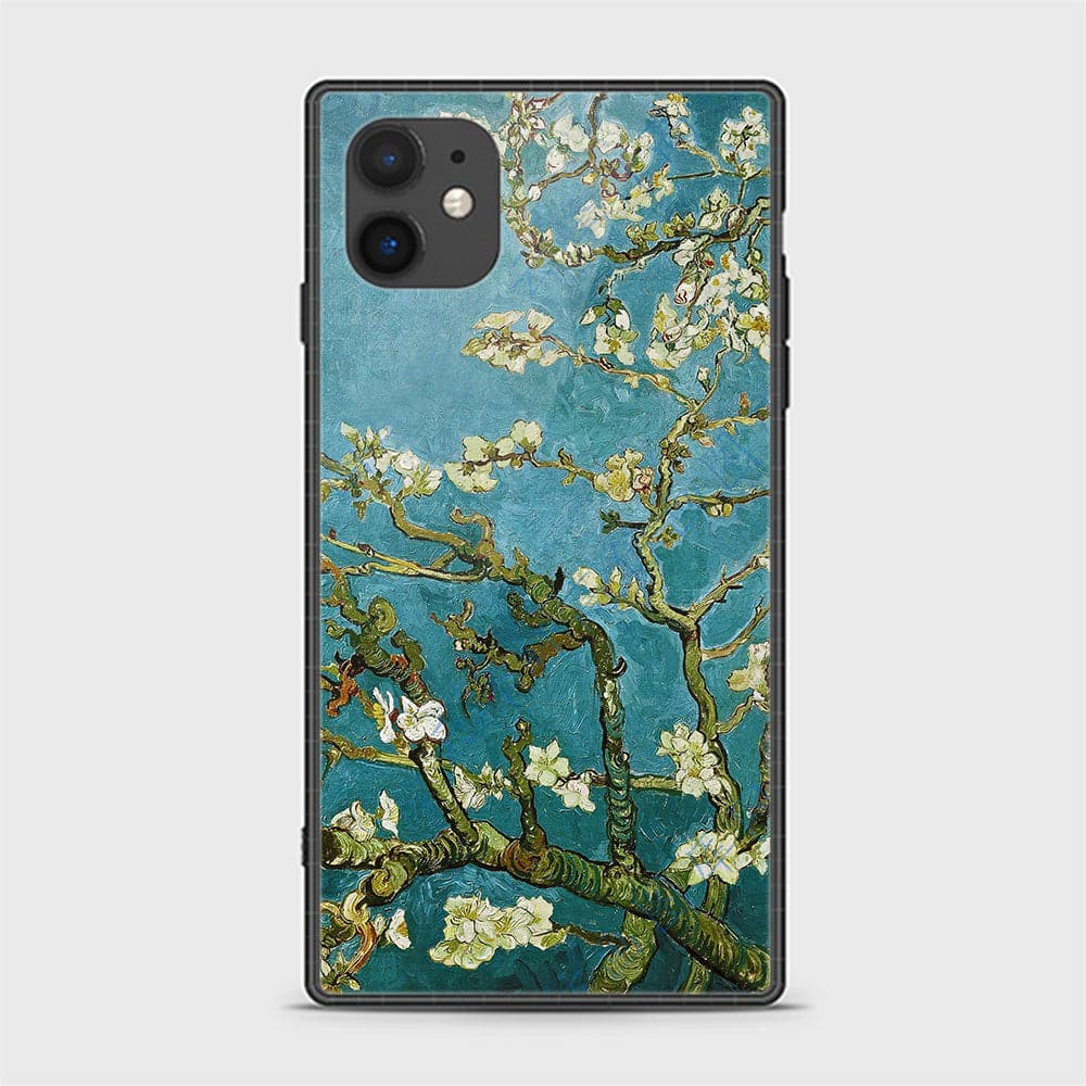 iPhone 12 Cover - Floral Series 2 - HQ Ultra Shine Premium Infinity Glass Soft Silicon Borders Casee