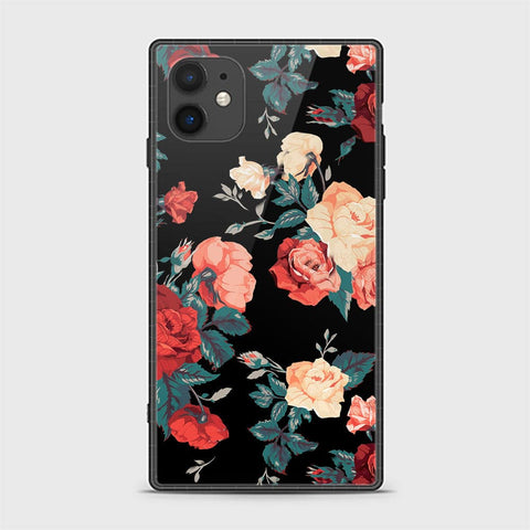 iPhone 12 Cover - Floral Series 2 - HQ Ultra Shine Premium Infinity Glass Soft Silicon Borders Casee