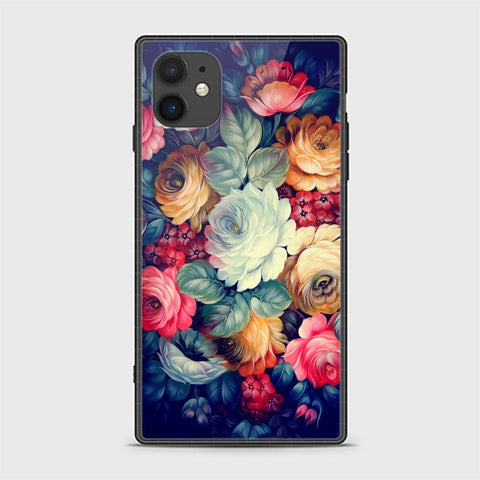 iPhone 12 Cover - Floral Series 2 - HQ Ultra Shine Premium Infinity Glass Soft Silicon Borders Casee