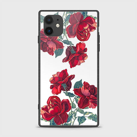 iPhone 12 Cover - Floral Series 2 - HQ Ultra Shine Premium Infinity Glass Soft Silicon Borders Casee