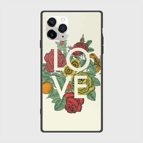 iPhone 12 Pro Max Cover - Floral Series 2 - HQ Ultra Shine Premium Infinity Glass Soft Silicon Borders Casee