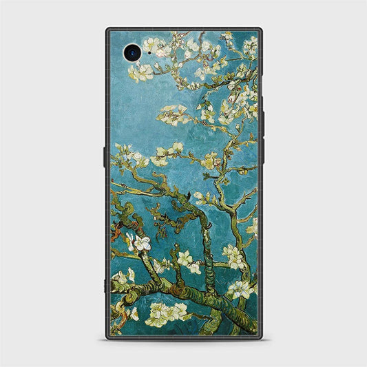 iPhone 8 Cover - Floral Series 2 - HQ Ultra Shine Premium Infinity Glass Soft Silicon Borders Casee