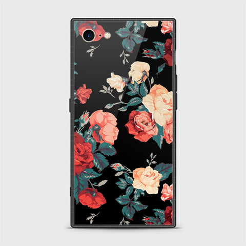 iPhone 8 Cover - Floral Series 2 - HQ Ultra Shine Premium Infinity Glass Soft Silicon Borders Casee