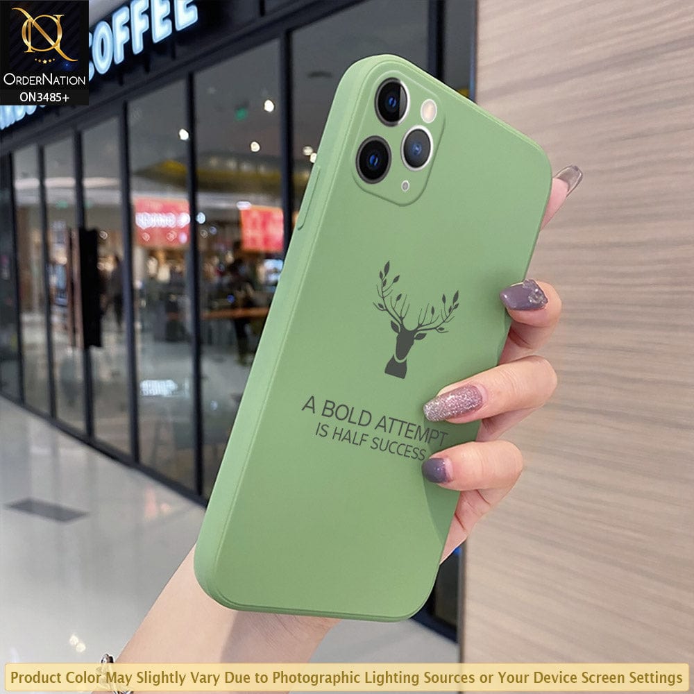 iPhone 11 Pro Cover - Light Green - ONation Bold Series - HQ Liquid Silicone Elegant Colors Camera Protection Soft Case ( Fast Delivery )