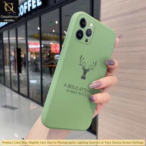 iPhone 12 Pro Cover - Light Green - ONation Bold Series - HQ Liquid Silicone Elegant Colors Camera Protection Soft Case ( Fast Delivery )