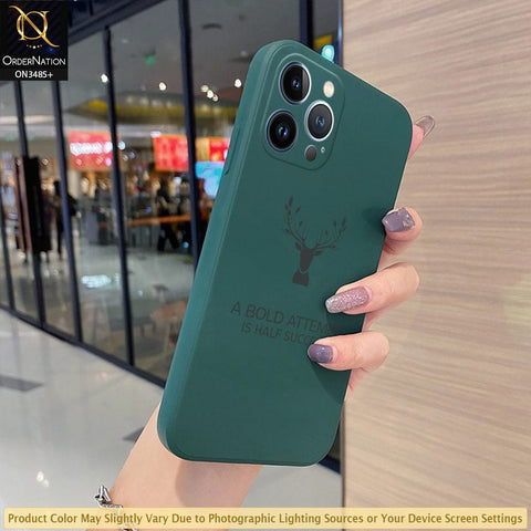 iPhone 13 Pro Max Cover - Dark Green - HQ Liquid Silicone Elegant Colors Camera Protection Soft Case ( Fast Delivery )