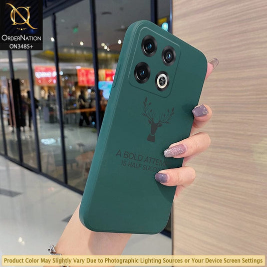 OnePlus 10 Pro Cover - Dark Green - ONation Bold Series - HQ Liquid Silicone Elegant Colors Camera Protection Soft Case (fast Delivery )