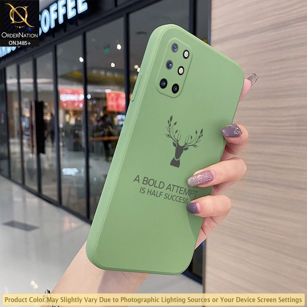 OnePlus 8T Cover - Light Green - ONation Bold Series - HQ Liquid Silicone Elegant Colors Camera Protection Soft Case ( Fast Delivery )