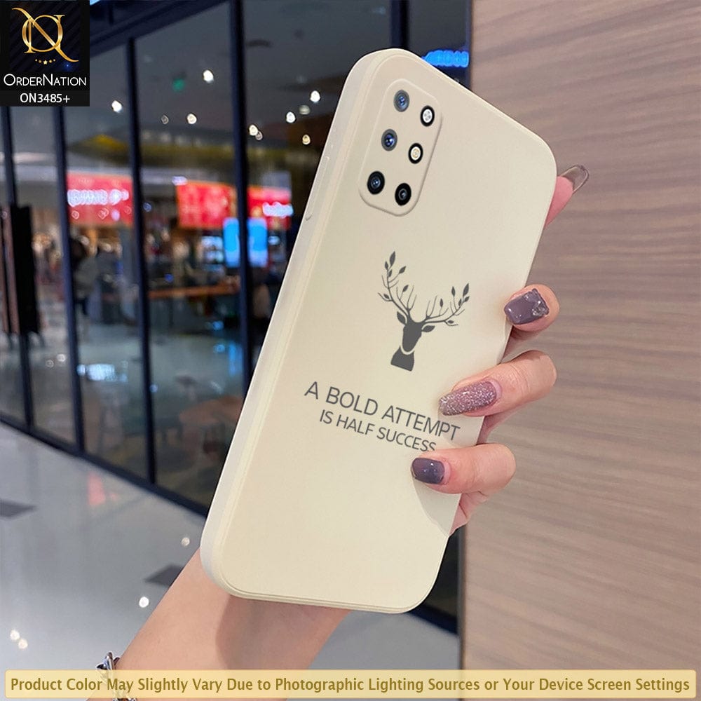 OnePlus 8T Cover - Off-White (Not Pure White) - ONation Bold Series - HQ Liquid Silicone Elegant Colors Camera Protection Soft Case ( Fast Delivery )