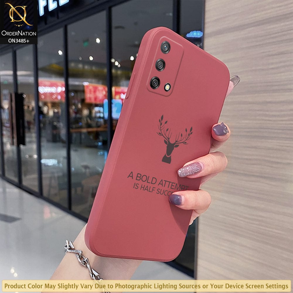 Oppo A74 Cover - Red - ONation Bold Series - HQ Liquid Silicone Elegant Colors Camera Protection Soft Case ( Fast Delivery )