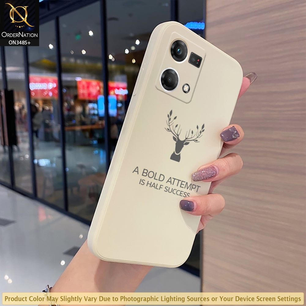 Oppo F21 Pro 4G Cover - Off-White (Not Pure White) - ONation Bold Series - HQ Liquid Silicone Elegant Colors Camera Protection Soft Case