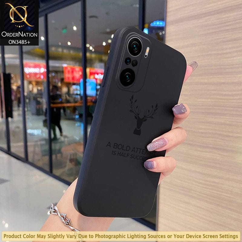 Xiaomi Poco F3 Cover - Black - HQ Liquid Silicone Elegant Colors Camera Protection Soft Case ( Fast Delivery )