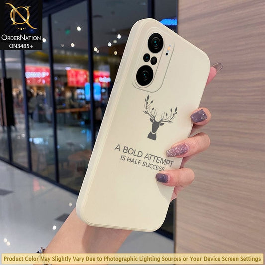 Xiaomi Poco F3 Cover - Off-White (Not Pure White) - ONation Bold Series - HQ Liquid Silicone Elegant Colors Camera Protection Soft Case ( Fast Delivery )