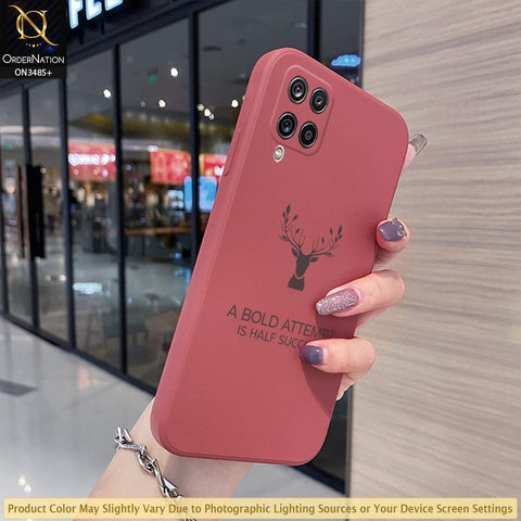 Samsung Galaxy M22 Cover - Red - ONation Bold Series - HQ Liquid Silicone Elegant Colors Camera Protection Soft Case ( Fast Delivery )