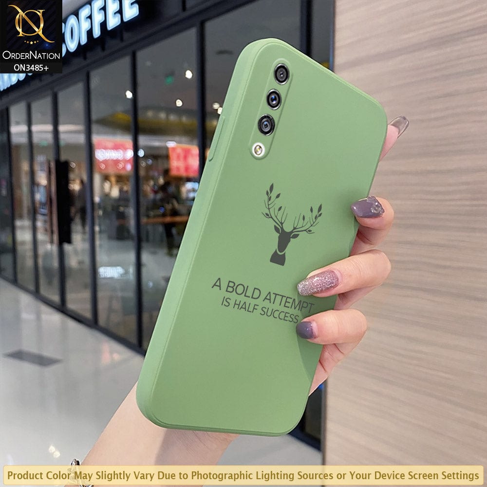 Samsung Galaxy A50 Cover - Light Green - ONation Bold Series - HQ Liquid Silicone Elegant Colors Camera Protection Soft Case ( Fast Delivery )