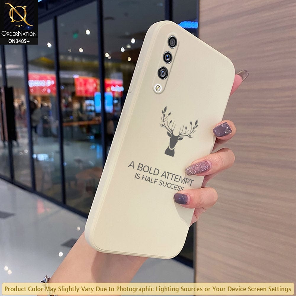 Samsung Galaxy A50 Cover - Off-White (Not Pure White) - ONation Bold Series - HQ Liquid Silicone Elegant Colors Camera Protection Soft Case ( Fast Delivery )