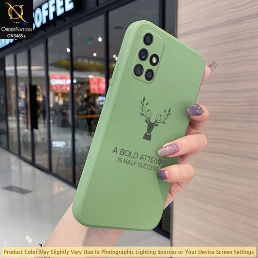 Samsung Galaxy A51 Cover - Light Green - ONation Bold Series - HQ Liquid Silicone Elegant Colors Camera Protection Soft Case (Fast Delivery) (H)