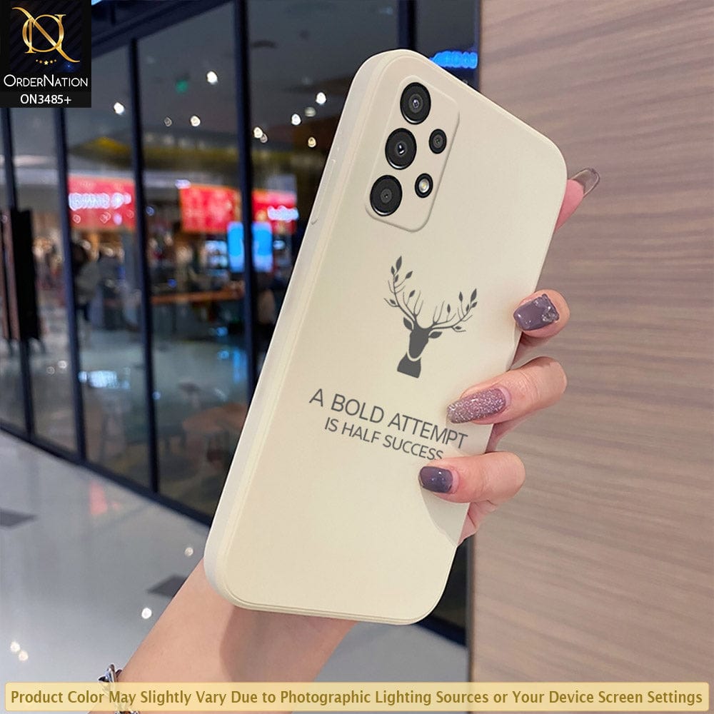 Samsung Galaxy A33 5G Cover - Off-White (Not Pure White) - ONation Bold Series - HQ Liquid Silicone Elegant Colors Camera Protection Soft Case ( Fast Delivery )