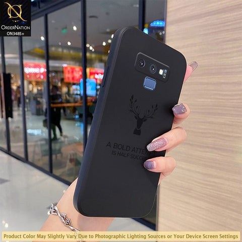 Samsung Galaxy Note 9 Cover - Black - ONation Bold Series - HQ Liquid Silicone Elegant Colors Camera Protection Soft Case ( Fast Delivery )