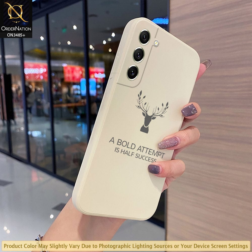 Samsung Galaxy S21 Plus 5G Cover - Off-White (Not Pure White) - ONation Bold Series - HQ Liquid Silicone Elegant Colors Camera Protection Soft Case