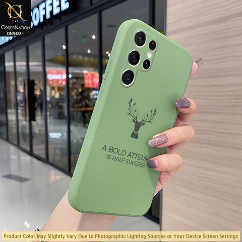Samsung Galaxy S21 Ultra 5G Cover - Light Green - ONation Bold Series - HQ Liquid Silicone Elegant Colors Camera Protection Soft Case ( Fast Delivery )