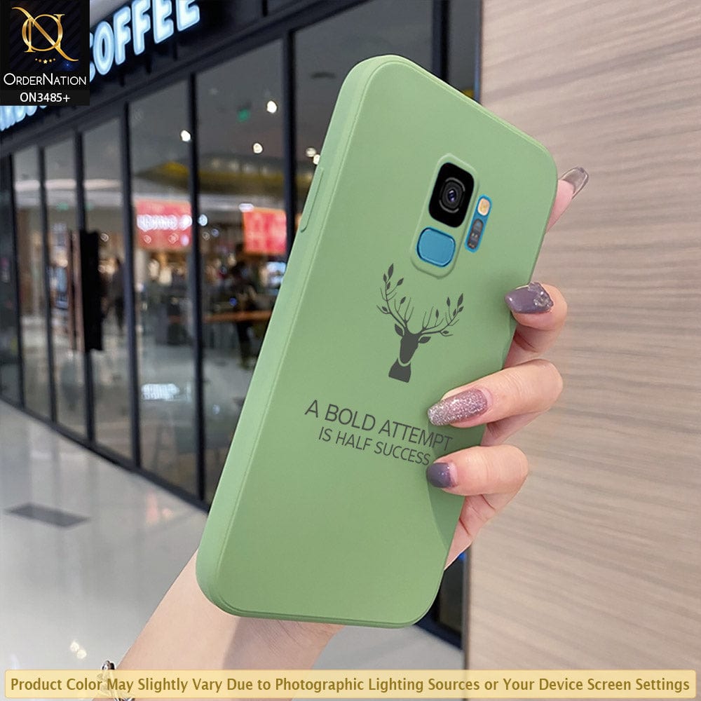 Samsung Galaxy S9 Cover - Light Green - ONation Bold Series - HQ Liquid Silicone Elegant Colors Camera Protection Soft Case ( Fast Delivery )