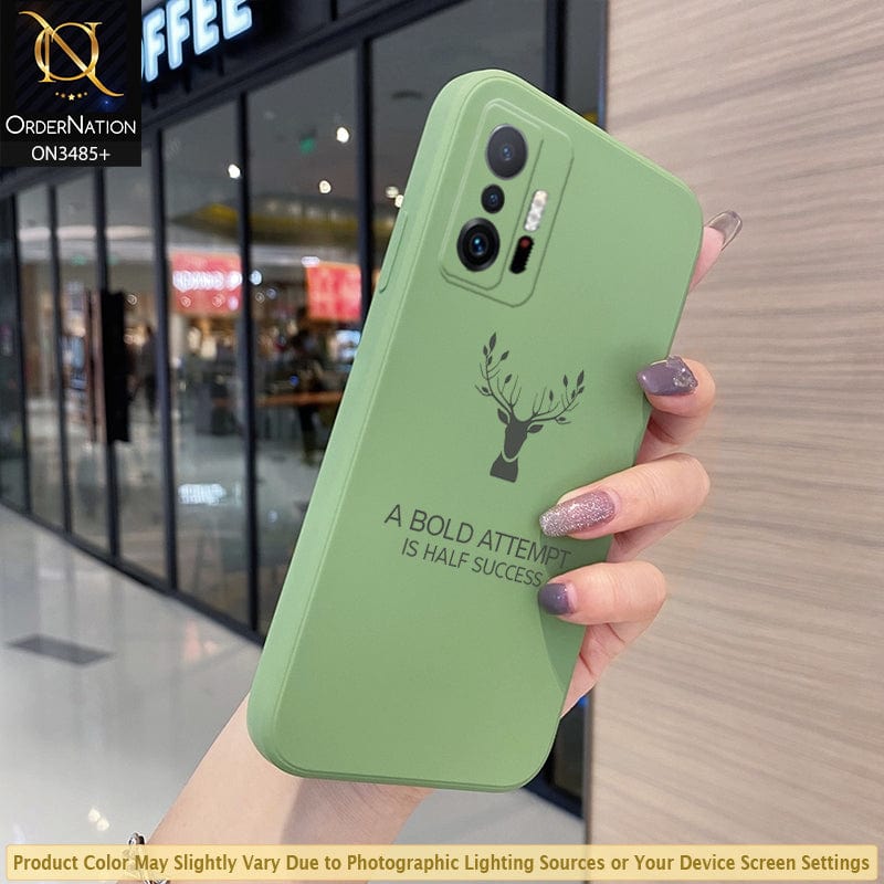 Xiaomi 11T Cover - Light Green - ONation Bold Series - HQ Liquid Silicone Elegant Colors Camera Protection Soft Case ( Fast Delivery )