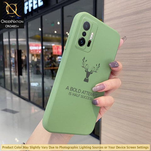 Xiaomi 11T Cover - Light Green - ONation Bold Series - HQ Liquid Silicone Elegant Colors Camera Protection Soft Case ( Fast Delivery )