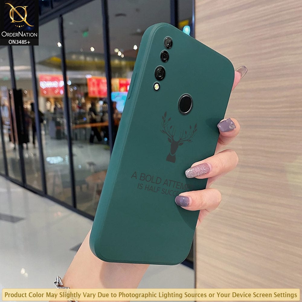 Honor 9X Cover - Dark Green - ONation Bold Series - HQ Liquid Silicone Elegant Colors Camera Protection Soft Case ( Fast Delivery )