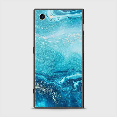 iPhone 8 / 7 Cover - Mystic Marble Series - HQ Ultra Shine Premium Infinity Glass Soft Silicon Borders Case