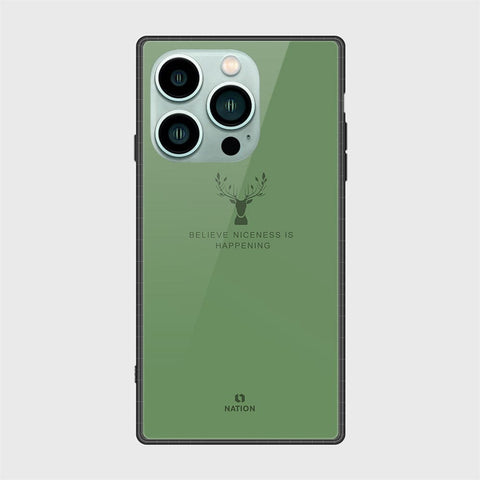 iPhone 14 Pro Cover- Nice Series - HQ Ultra Shine Premium Infinity Glass Soft Silicon Borders Case