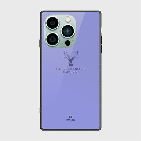 iPhone 14 Pro Cover- Nice Series - HQ Ultra Shine Premium Infinity Glass Soft Silicon Borders Case