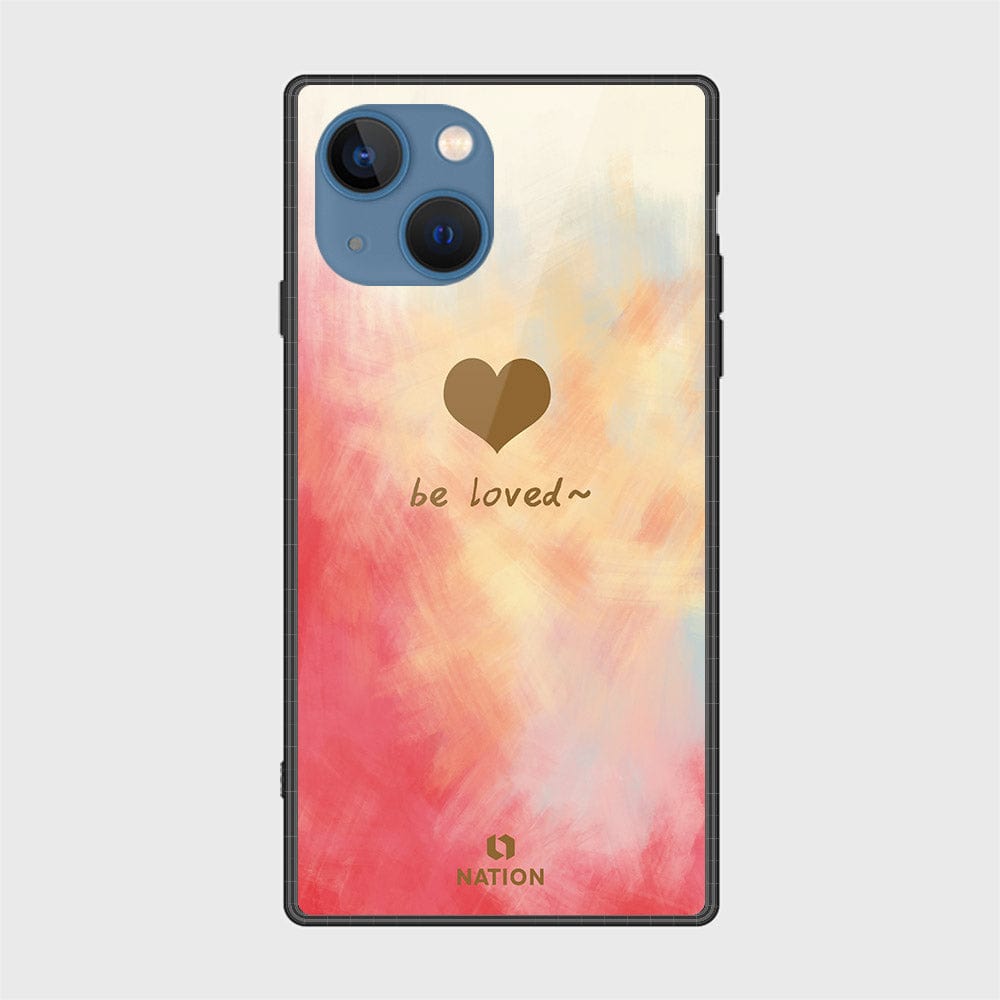 iPhone 13 Cover- Onation Heart Series - HQ Ultra Shine Premium Infinity Glass Soft Silicon Borders Case