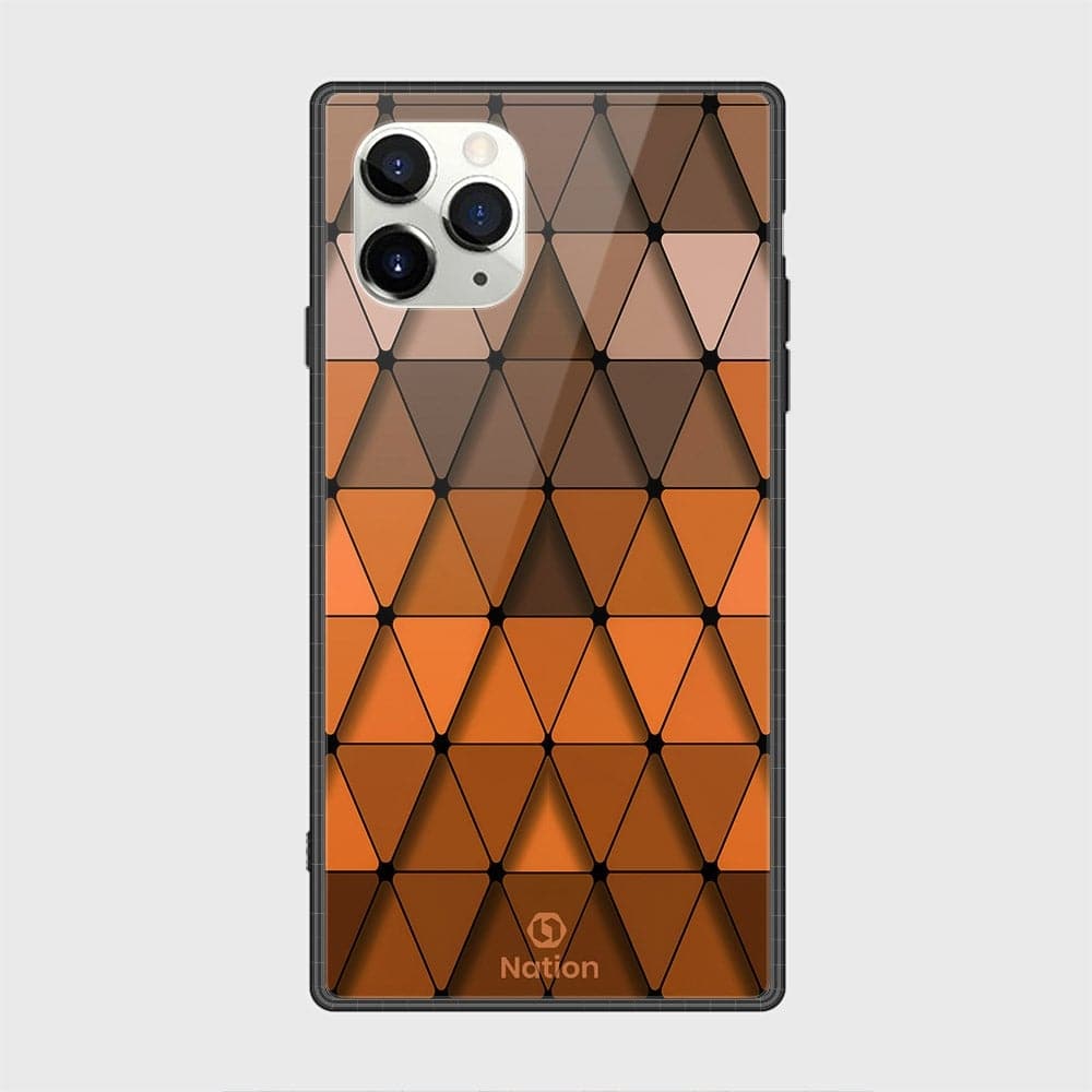 iPhone 11 Pro Max Cover - Onation Pyramid Series - HQ Ultra Shine Premium Infinity Glass Soft Silicon Borders Case (fast Delivery)