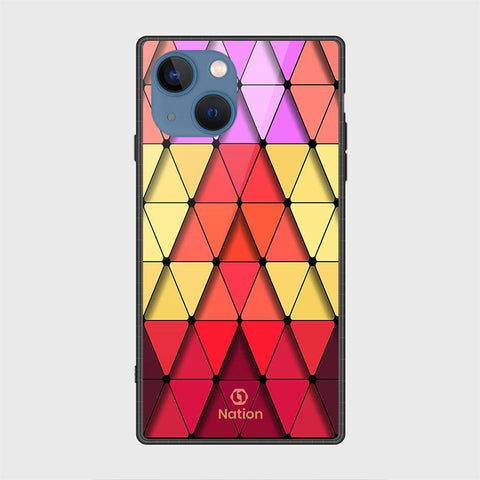 iPhone 13 Cover- Onation Pyramid Series - HQ Ultra Shine Premium Infinity Glass Soft Silicon Borders Case
