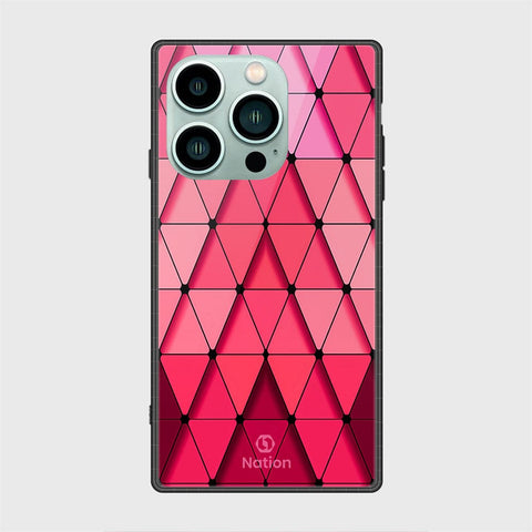 iPhone 14 Pro Cover- Onation Pyramid Series - HQ Ultra Shine Premium Infinity Glass Soft Silicon Borders Case