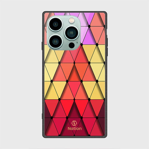 iPhone 14 Pro Cover- Onation Pyramid Series - HQ Ultra Shine Premium Infinity Glass Soft Silicon Borders Case