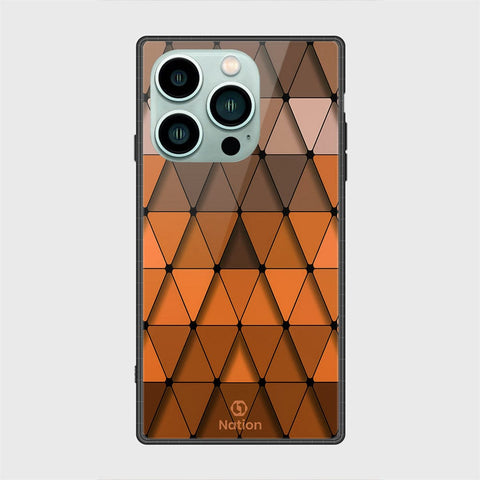 iPhone 14 Pro Cover- Onation Pyramid Series - HQ Ultra Shine Premium Infinity Glass Soft Silicon Borders Case