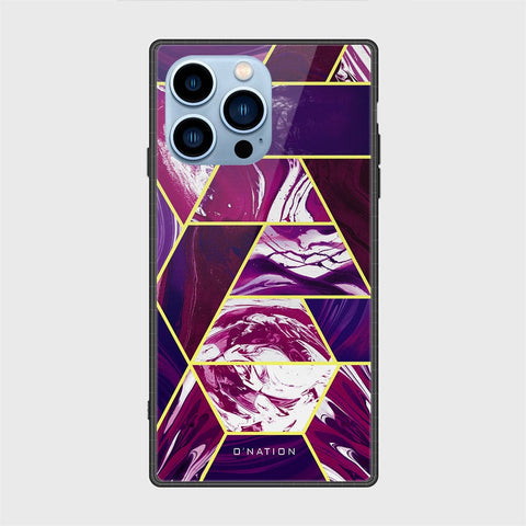 iPhone 13 Pro Cover - O'Nation Shades of Marble Series - HQ Ultra Shine Premium Infinity Glass Soft Silicon Borders Case