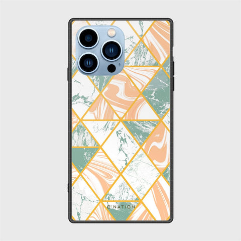 iPhone 13 Pro Cover - O'Nation Shades of Marble Series - HQ Ultra Shine Premium Infinity Glass Soft Silicon Borders Case
