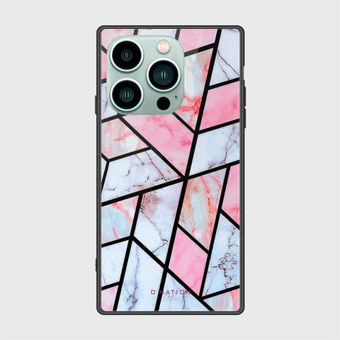 iPhone 14 Pro Cover - O'Nation Shades of Marble Series - HQ Ultra Shine Premium Infinity Glass Soft Silicon Borders Case