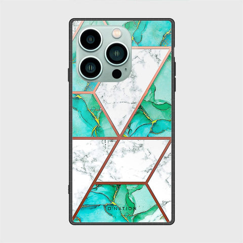 iPhone 14 Pro Cover - O'Nation Shades of Marble Series - HQ Ultra Shine Premium Infinity Glass Soft Silicon Borders Case