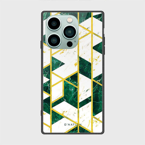 iPhone 14 Pro Cover - O'Nation Shades of Marble Series - HQ Ultra Shine Premium Infinity Glass Soft Silicon Borders Case