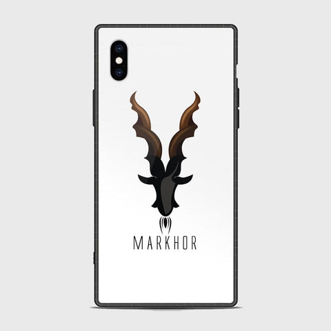 iiPhone XS / X Cover - Markhor Series - HQ Ultra Shine Premium Infinity Glass Soft Silicon Borders Case