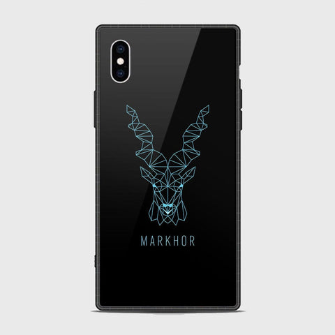 iiPhone XS / X Cover - Markhor Series - HQ Ultra Shine Premium Infinity Glass Soft Silicon Borders Case