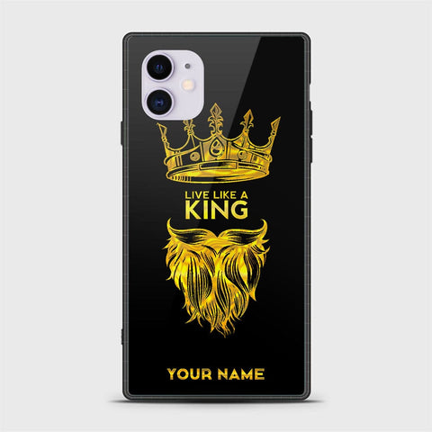 iPhone 11 Cover - Gold Series - HQ Ultra Shine Premium Infinity Glass Soft Silicon Borders Case