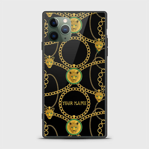 iPhone 11 Pro Max Cover - Gold Series - HQ Ultra Shine Premium Infinity Glass Soft Silicon Borders Case