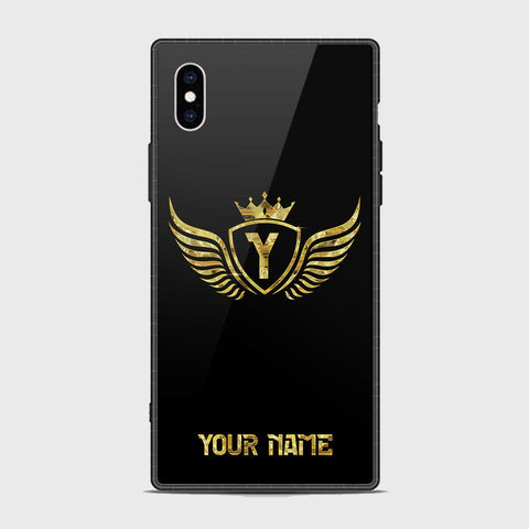 iPhone XS Max Cover - Gold Series - HQ Ultra Shine Premium Infinity Glass Soft Silicon Borders Case