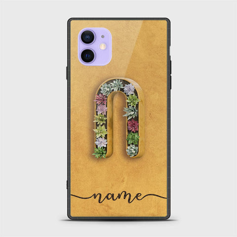 iPhone 12 Cover -Personalized Alphabet Series - HQ Ultra Shine Premium Infinity Glass Soft Silicon Borders Case